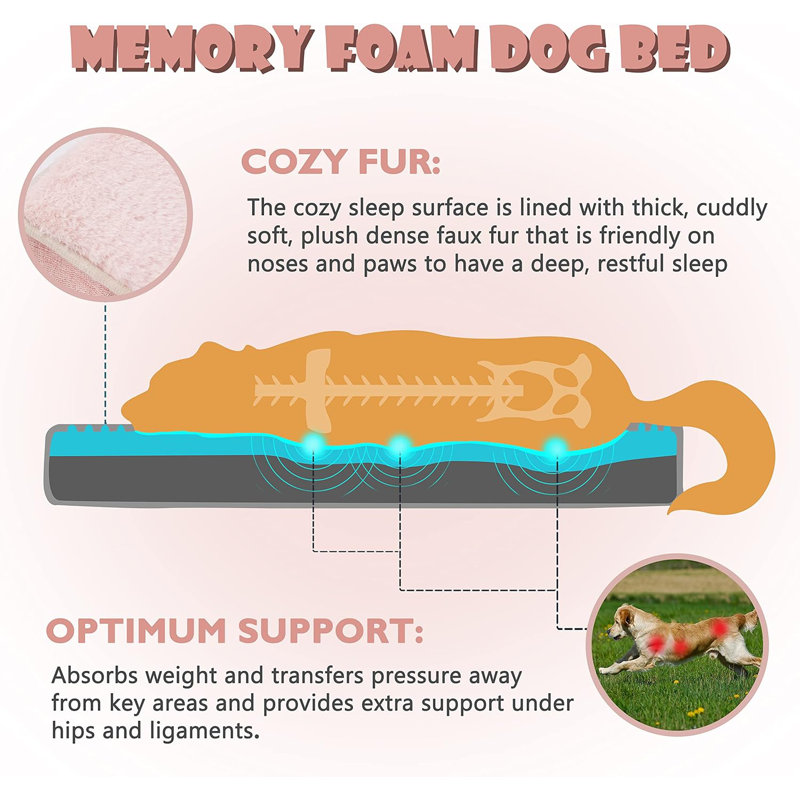 Tucker Murphy Pet™ Orthopedic Memory Foam Dog Bed, Anti Anxiety Bed For